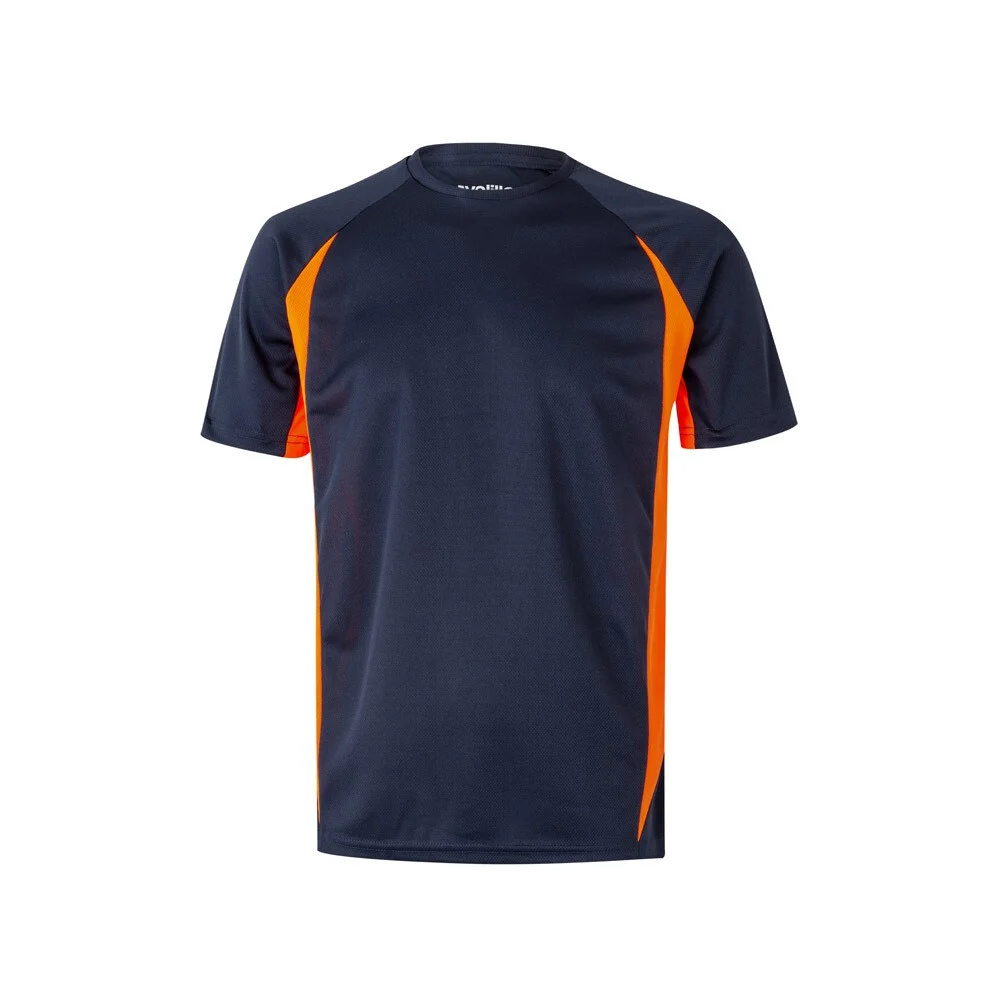 Velilla 36034 Sport Tweekleurig T-shirt – NAVY BLAUW/ORANJE