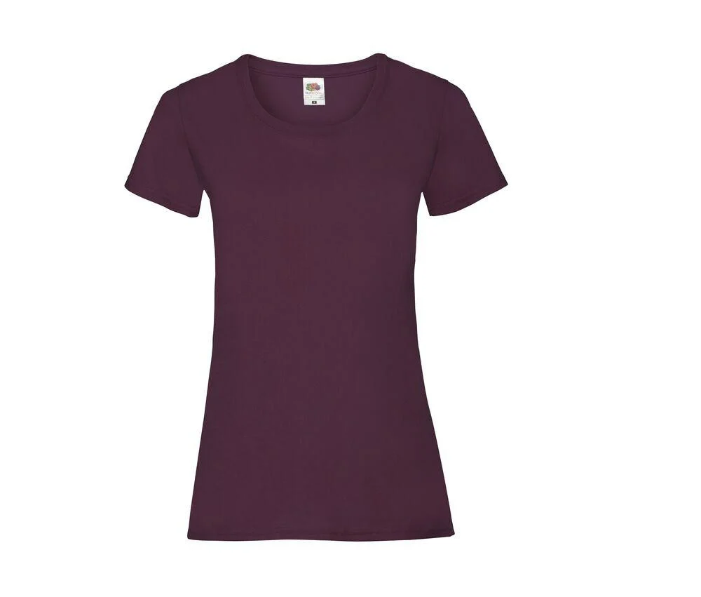 Fruit of the Loom SC600 Valueweight T-shirt Dames – Burgundy
