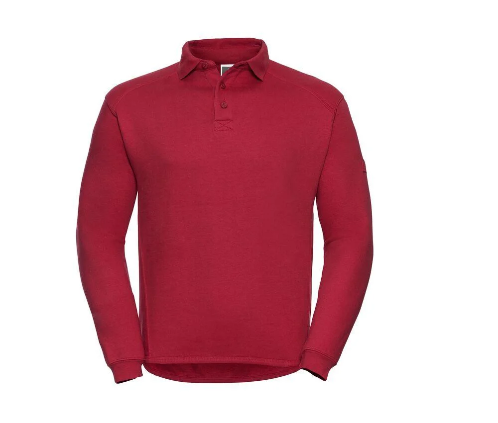 Russell JZ012 Heavy Duty Sweater met Kraag – Classic Red