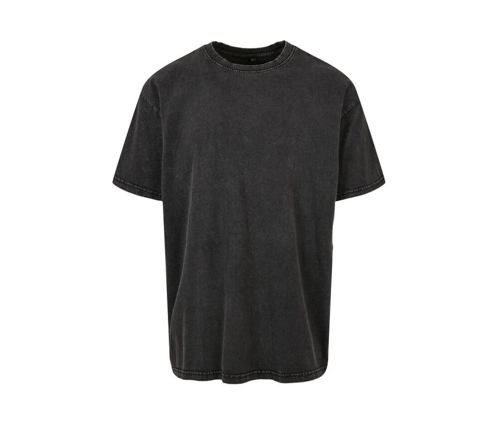 Build Your Brand BY189 Zwaar Oversized Acid Wash T-shirt – Black