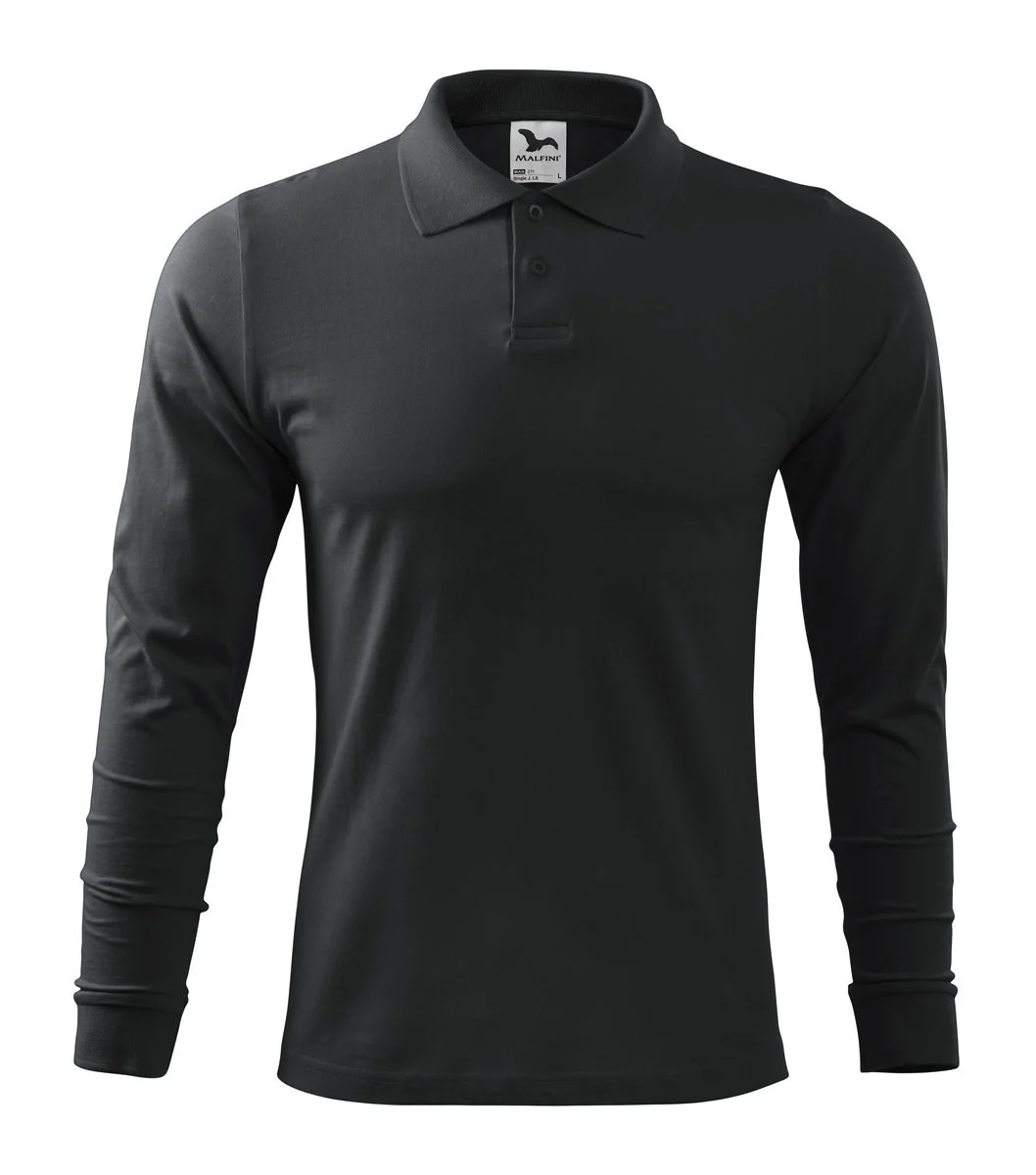Malfini 211 Polo Lange Mouwen – ebbenhoutgrijs