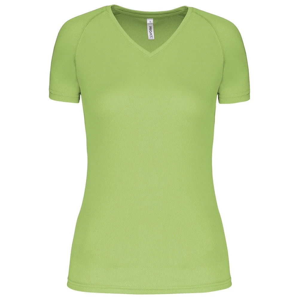 Proact PA477 Sport T-shirt V-hals Dames – Limoengroen
