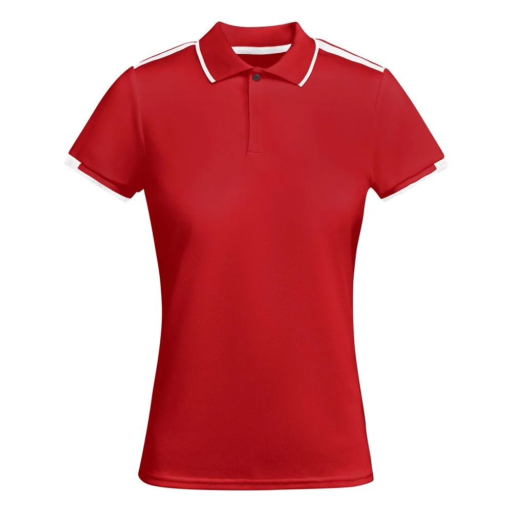 Roly PO0409 Tamil Gerecycled Sportpolo Dames – Rood/Wit