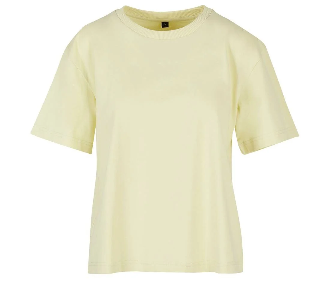 Build Your Brand BY211 Basic T-shirt Dames – Soft Yellow