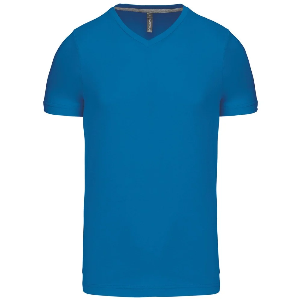 Kariban K357 T-shirt V-hals Heren – Tropisch Blauw