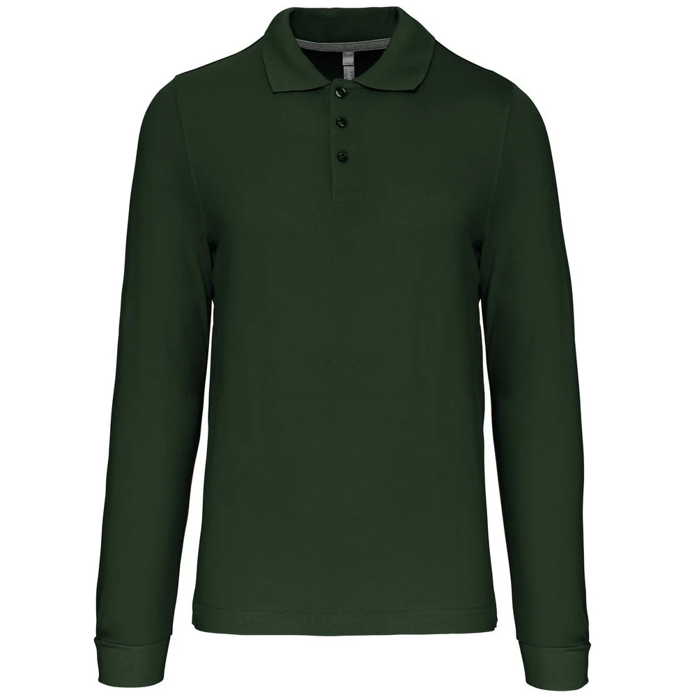 Kariban K243 Polo Lange Mouwen Heren – Bosgroen