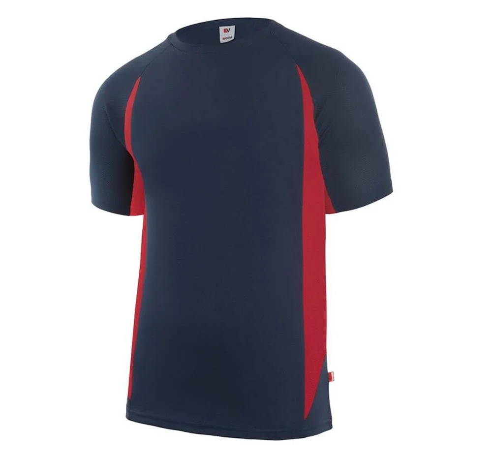 Velilla V5501 Tweekleurig Technisch T-shirt – Navy / Red