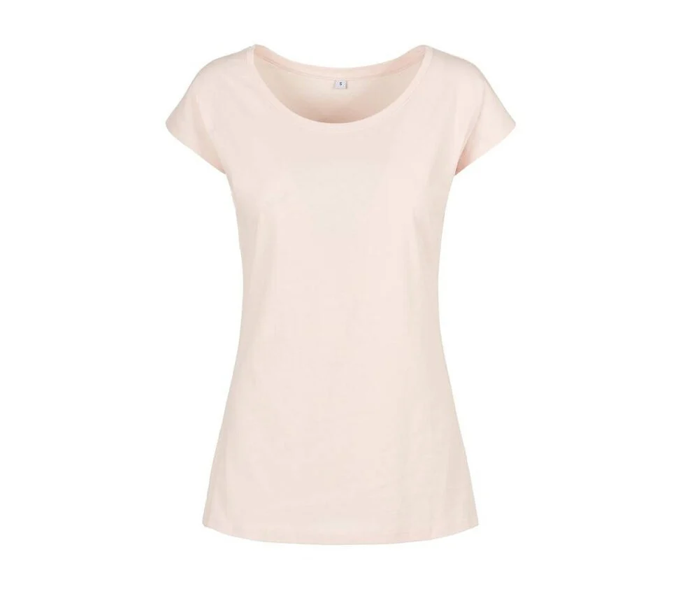 Build Your Brand BYB013 Wide Neck T-shirt Dames – Pink
