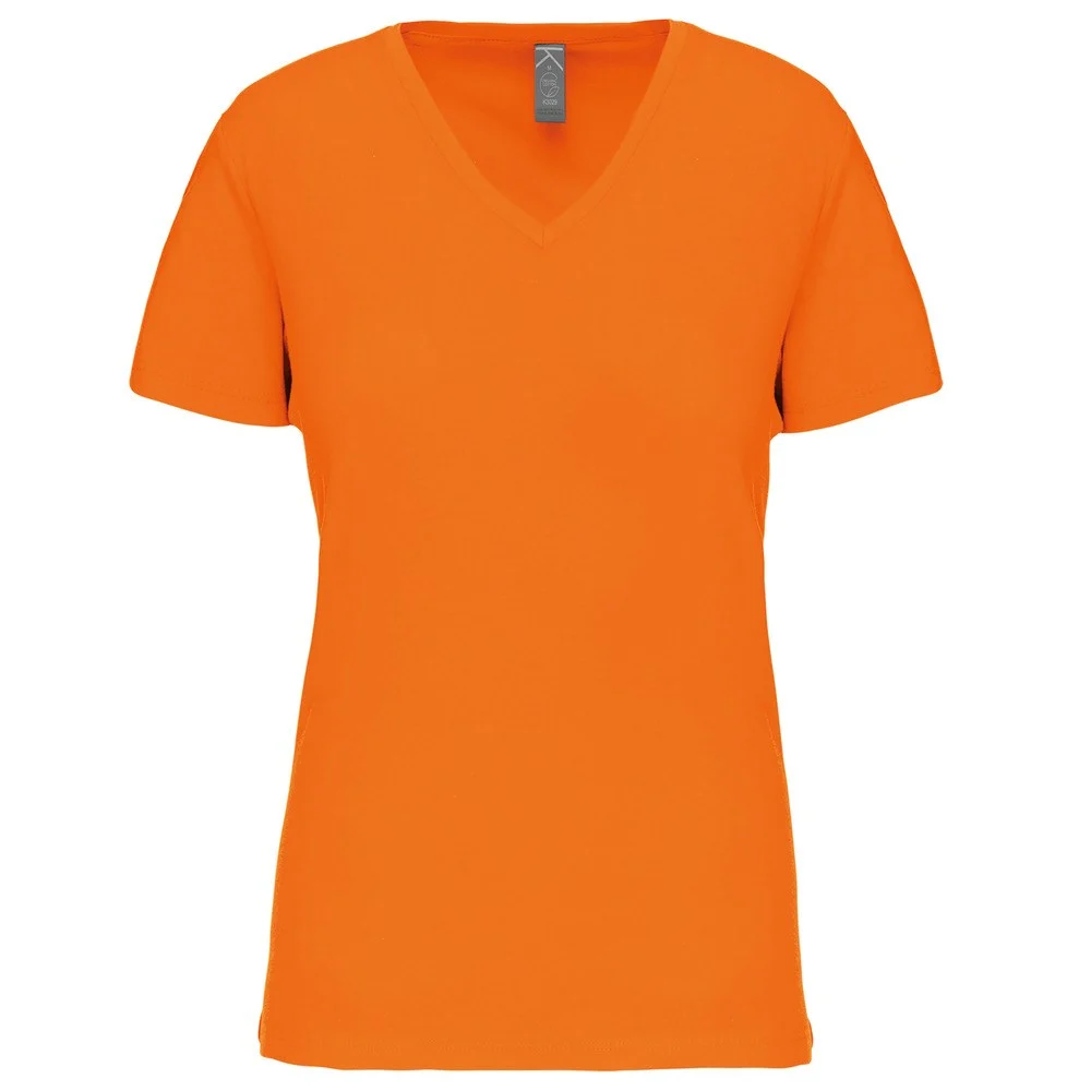 Kariban K3029IC Biologisch T-shirt V-hals Dames – Oranje