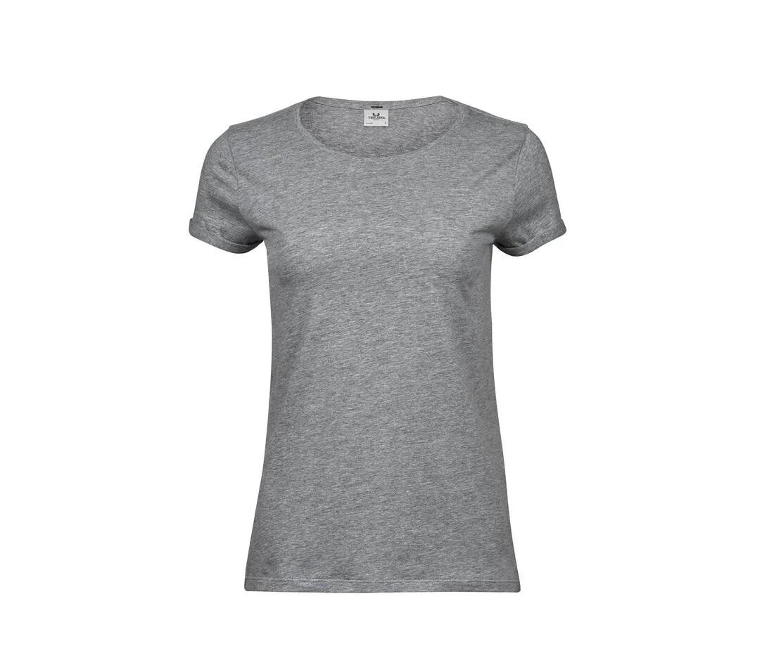 Tee Jays TJ5063 Roll-up Sleeve T-shirt Dames – Heather Grey