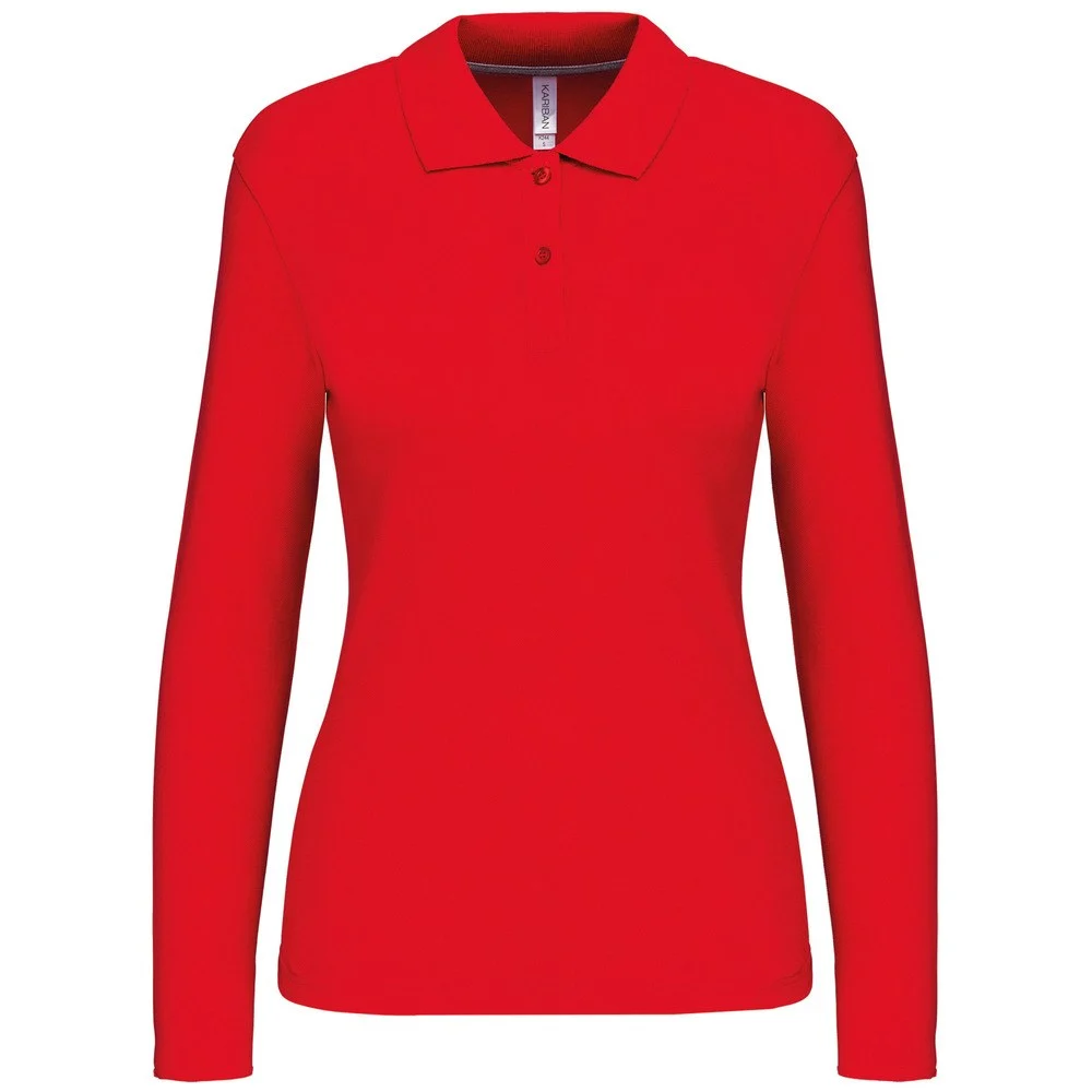 Kariban K244 Polo Lange Mouwen Dames – Rood