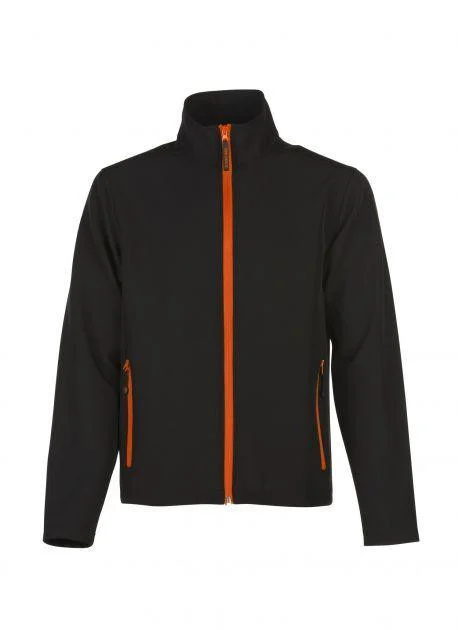 Pen Duick PK776 Magellan Softshell Jas Heren – Black/Orange