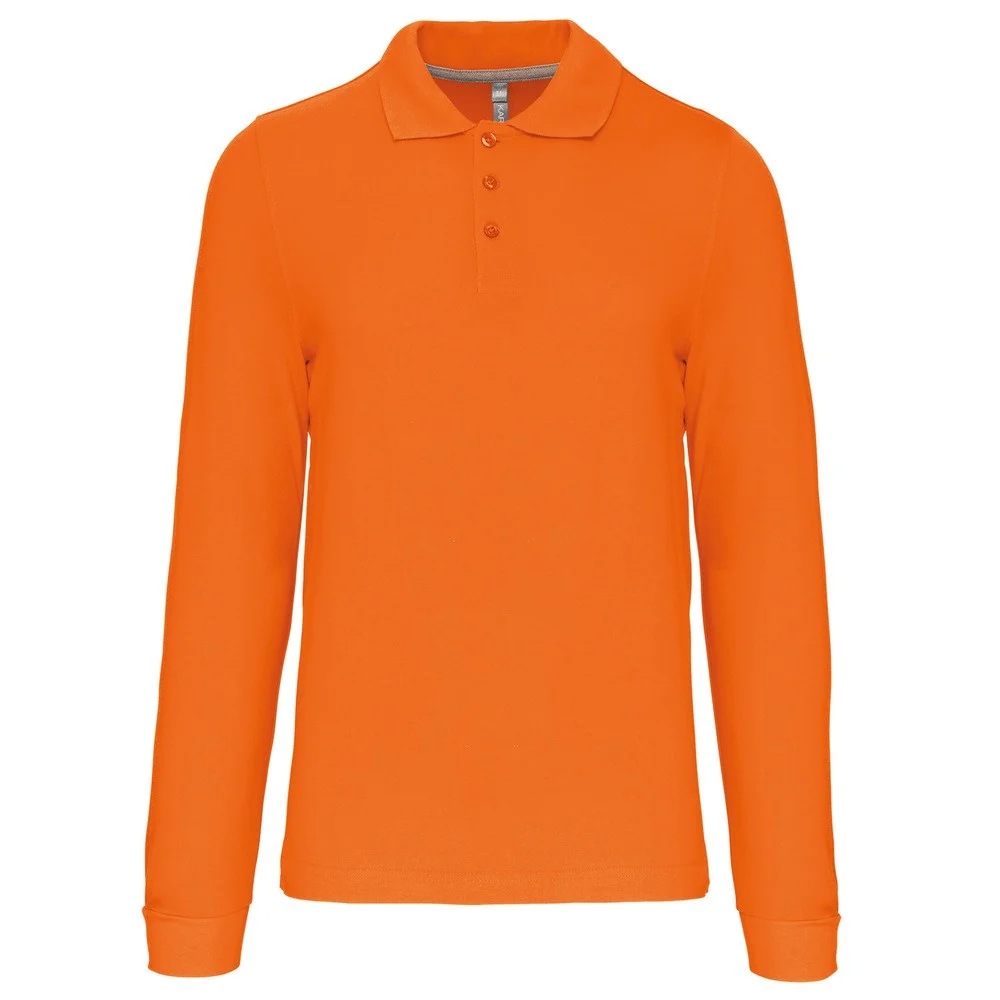 Kariban K243 Polo Lange Mouwen Heren – Oranje