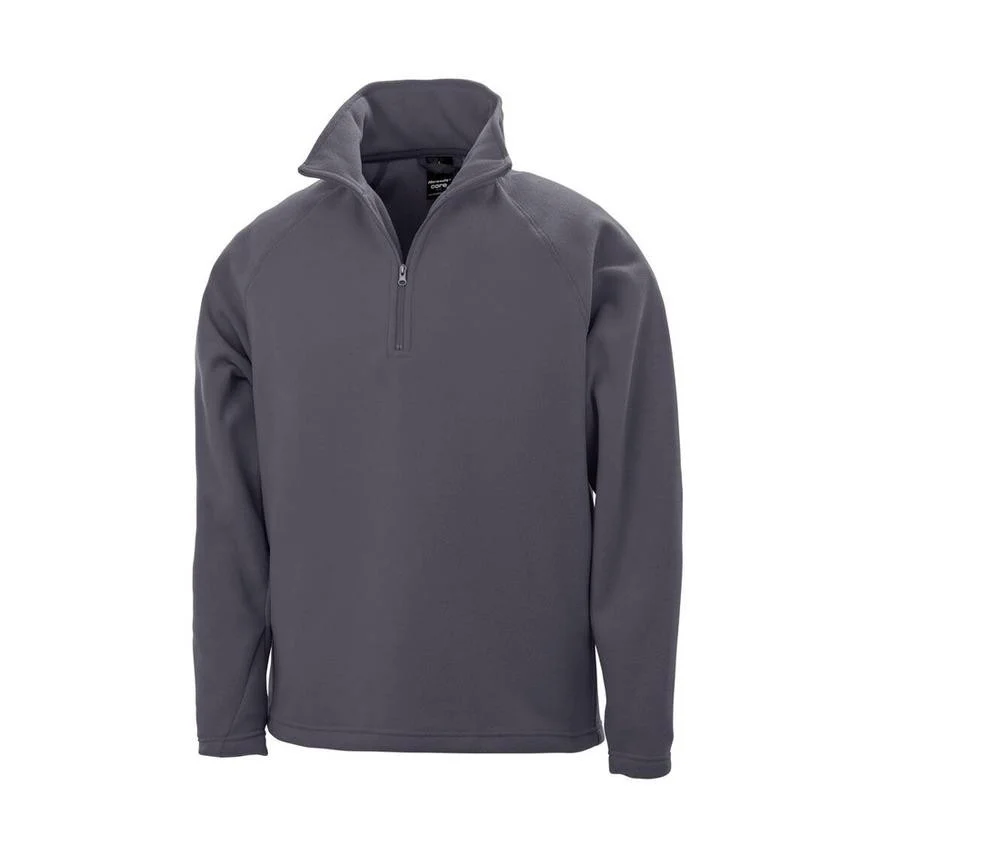 Result RS112 Fleecetrui met Rits Heren – Charcoal