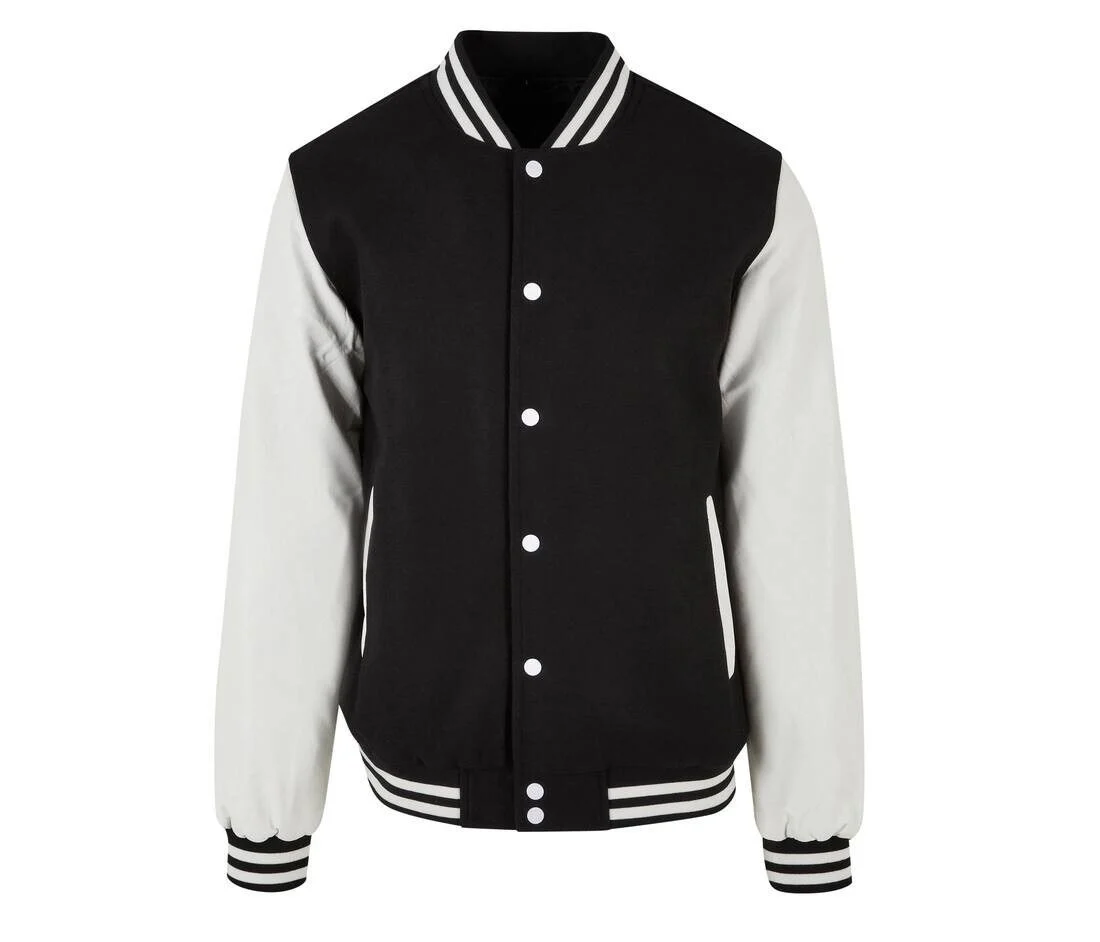 Build Your Brand BY269 Oldschool Collegejas – Black/White