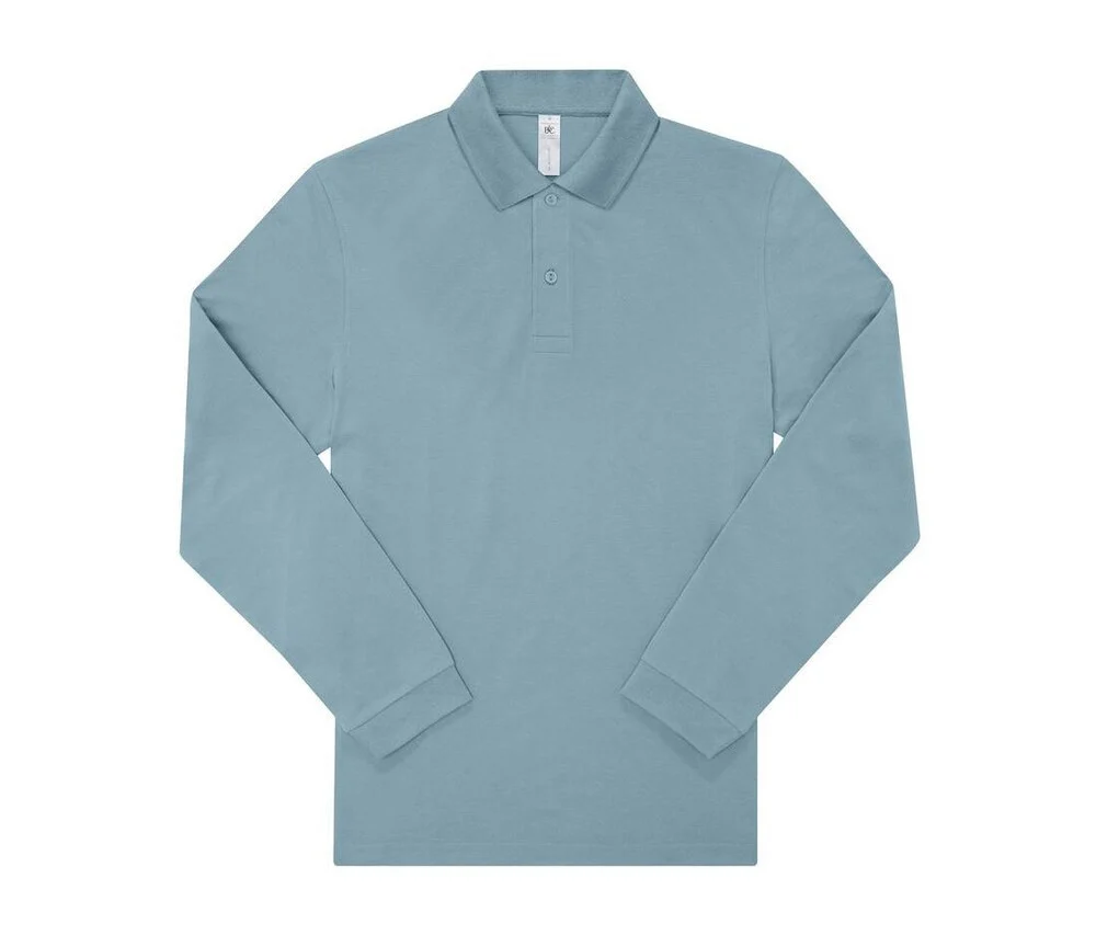 B&C BCU427 210 Polo Lange Mouwen Heren – Amalfi Blue