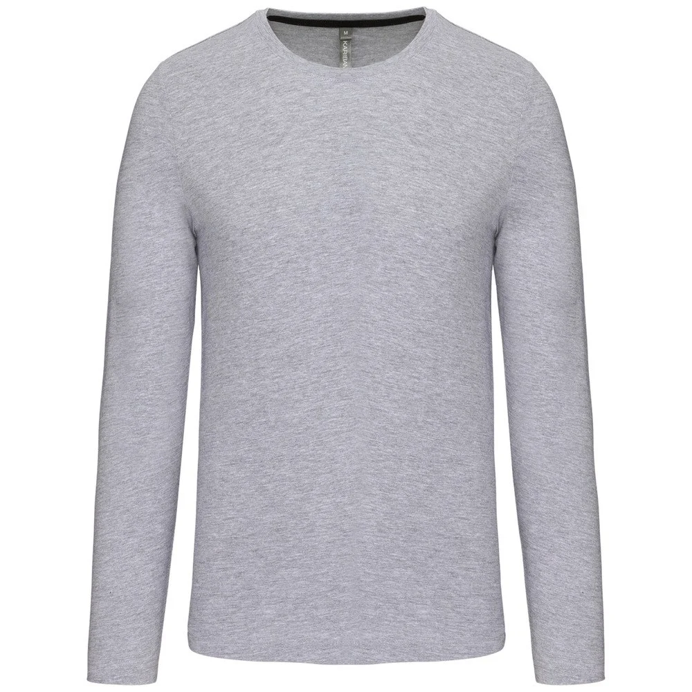 Kariban K359 T-shirt Lange Mouwen Heren – Oxford grijs