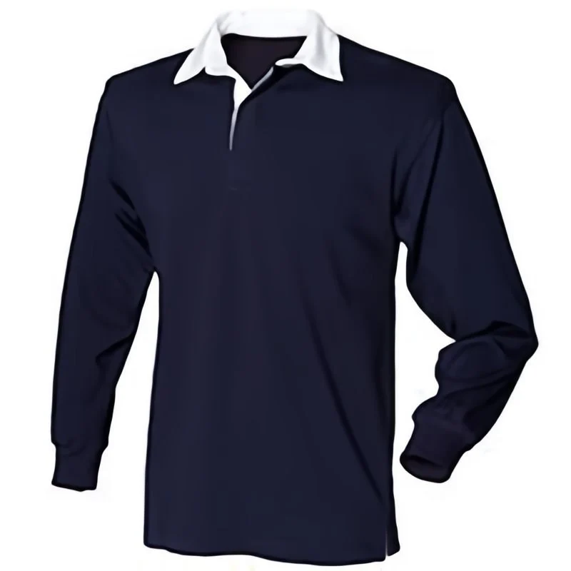 Front Row FR109 Klassiek Rugbyshirt Kinderen – Navy