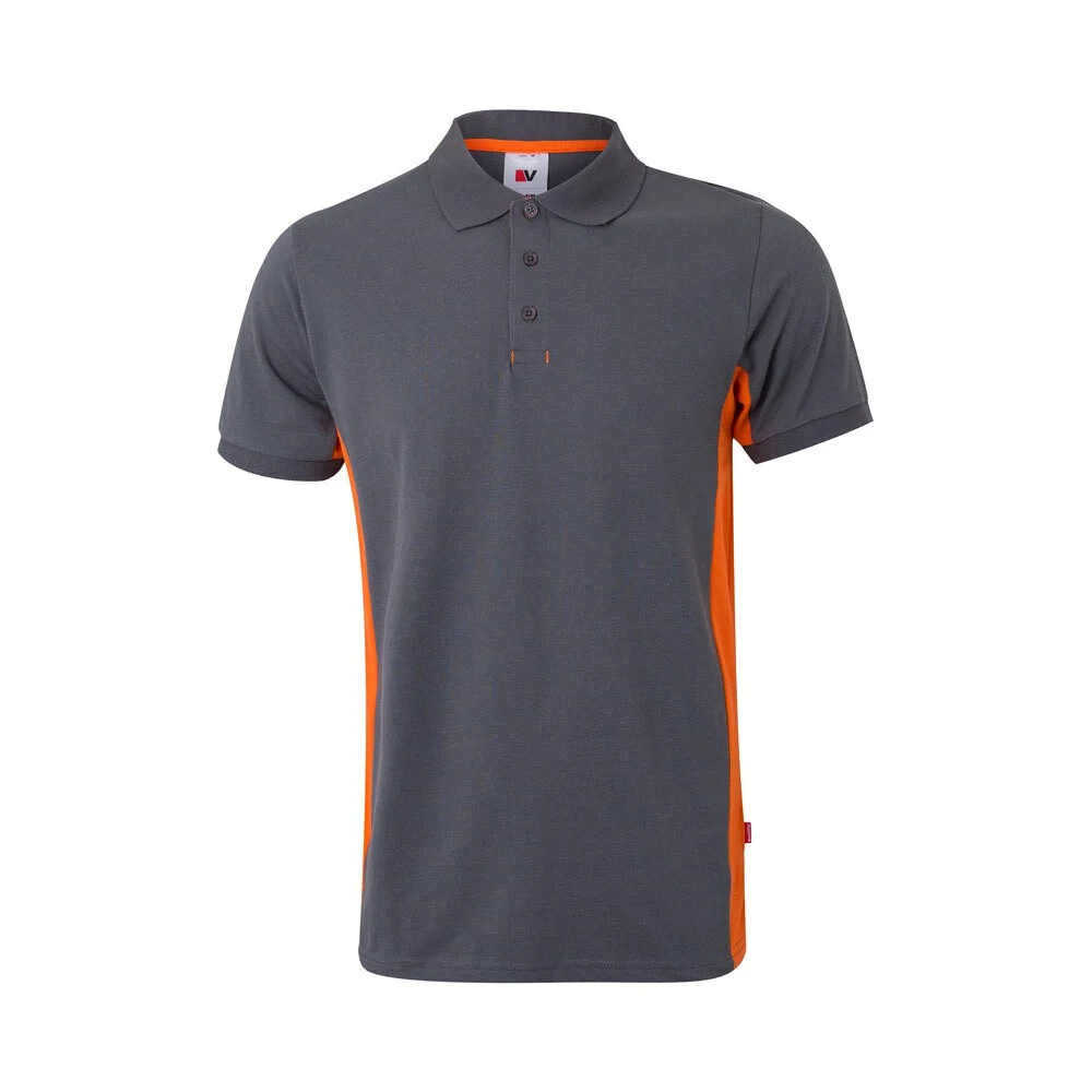 Velilla 36039 Tweekleurig Polo – Grijs/Oranje