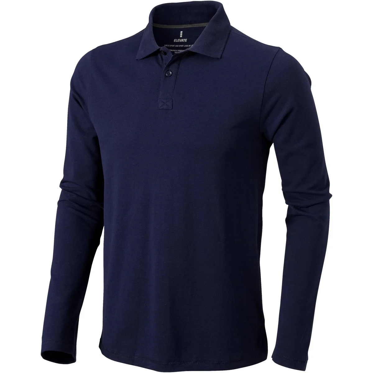 Elevate 38086 Oakville Polo Lange Mouwen Heren – Marine