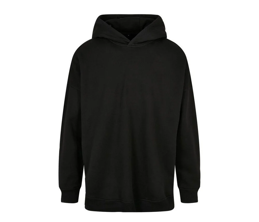 Build Your Brand BY199 Oversized Cut On Sleeve Hoodie – Black