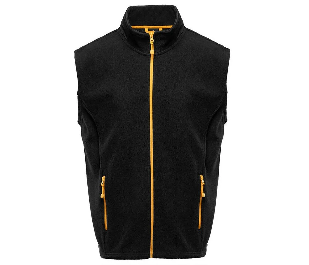 Black&Match BM500 Fleece Bodywarmer – Black / Gold