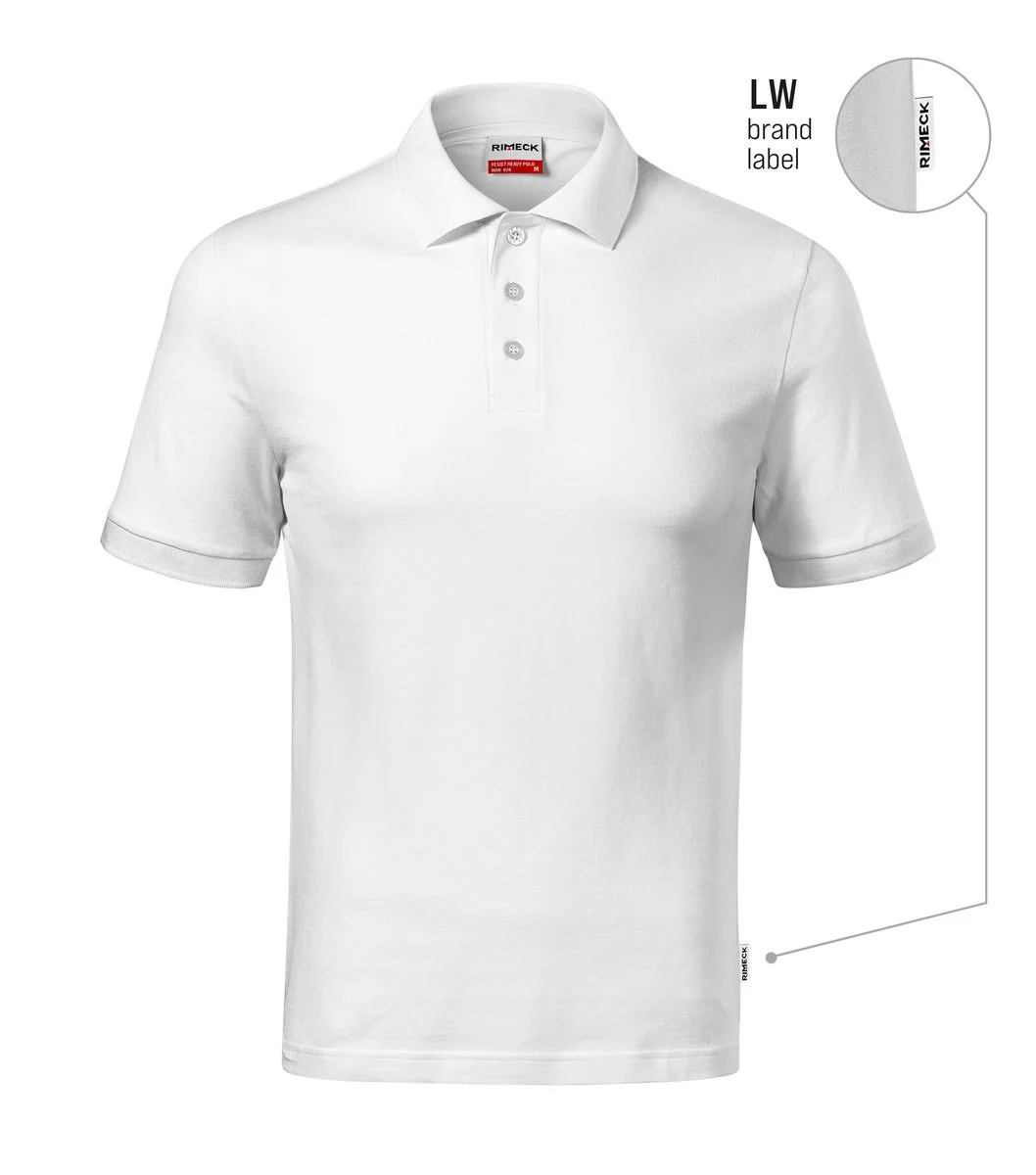 Rimeck R20 Heavy Polo – wit 00 (merklabel)