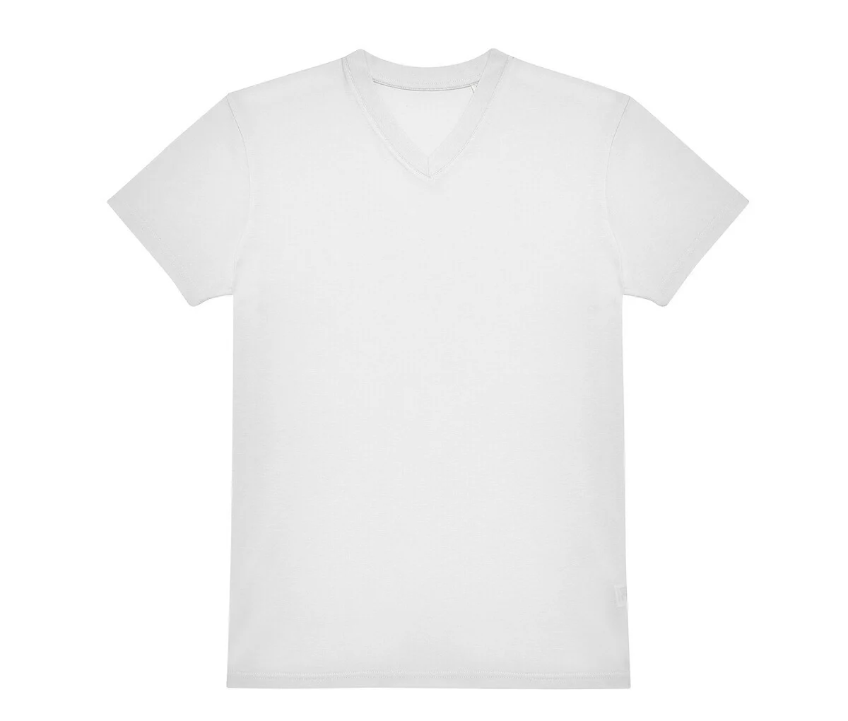 B&C BC01V V-hals T-shirt Heren 150 – White