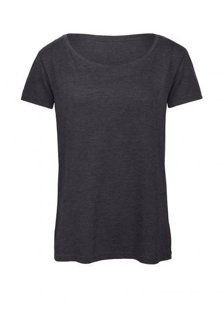 B&C BC056 TW056 Tri-Blend T-shirt Dames – Heather Dark Grey