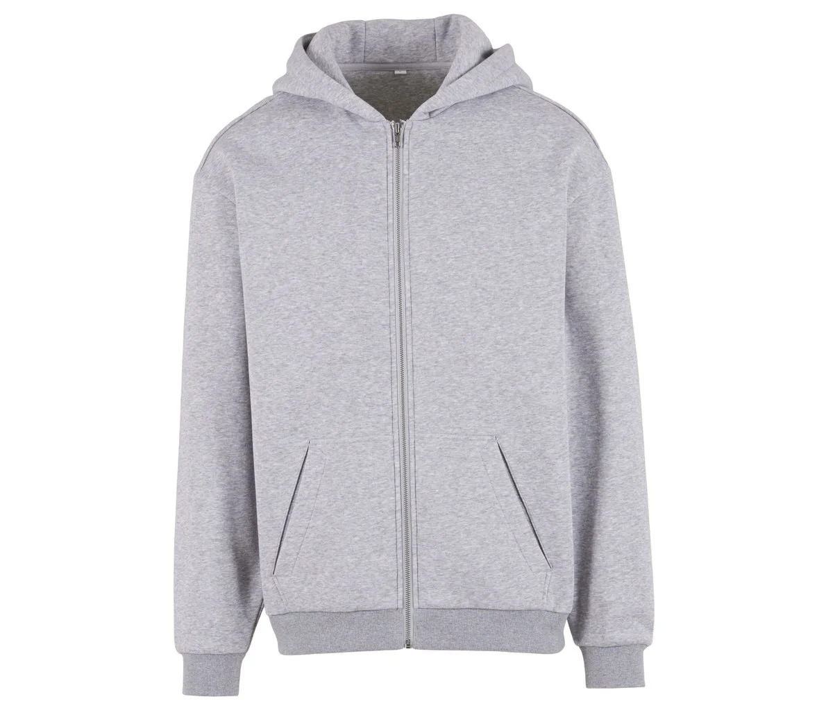 Build Your Brand BY443 Losse Ritshoodie – Heather Grey