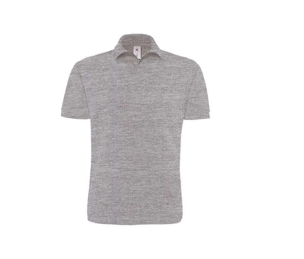 B&C BC440 Heavymill Polo – Heather Grey