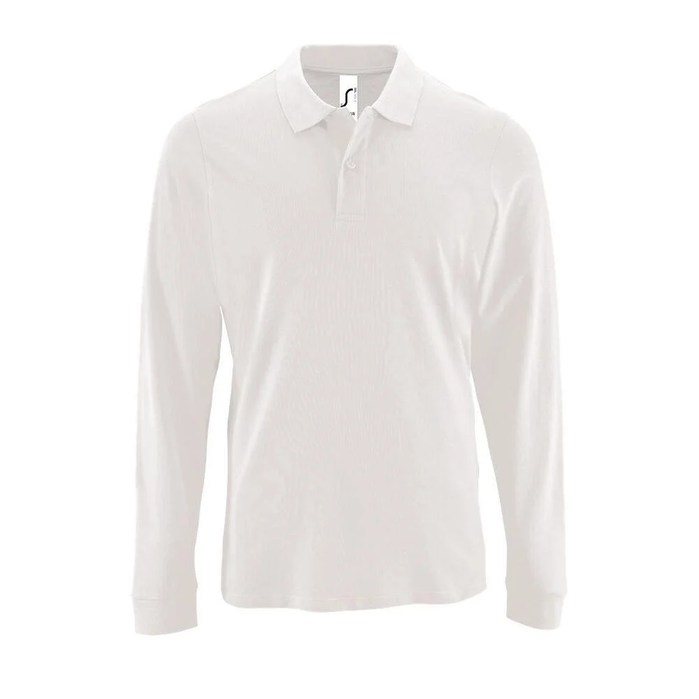 SOL'S 02087 Perfect Polo Lange Mouwen Heren – Wit
