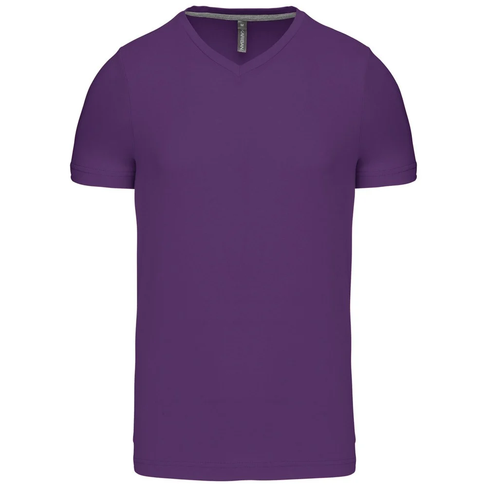 Kariban K357 T-shirt V-hals Heren – Paars