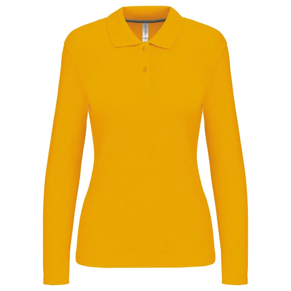 Kariban K244 Polo Lange Mouwen Dames – Geel