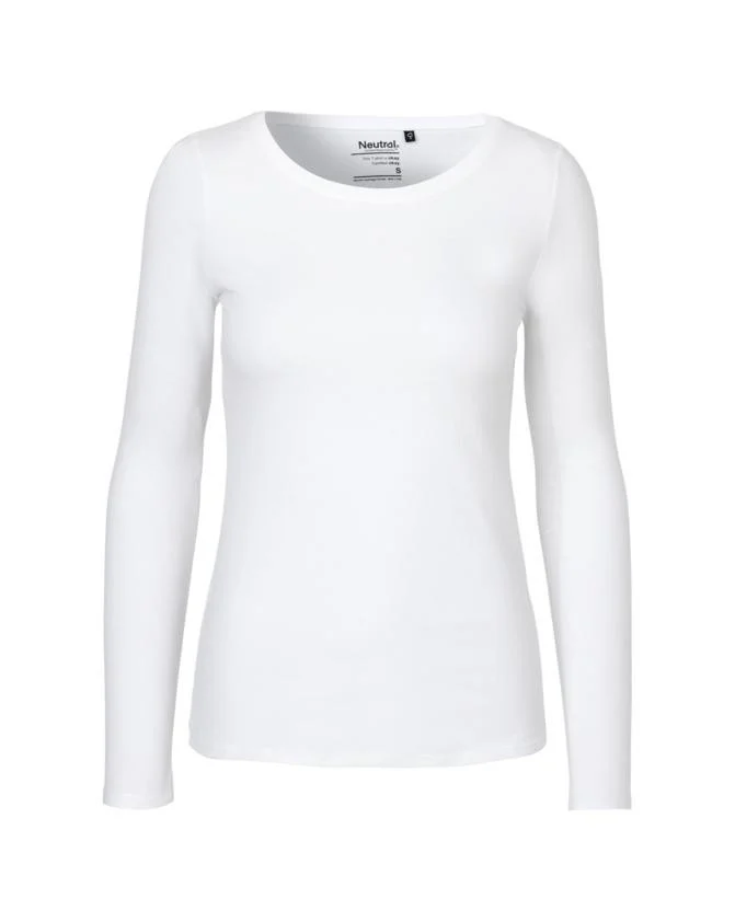 Neutral O81050 T-shirt Lange Mouwen Dames – White