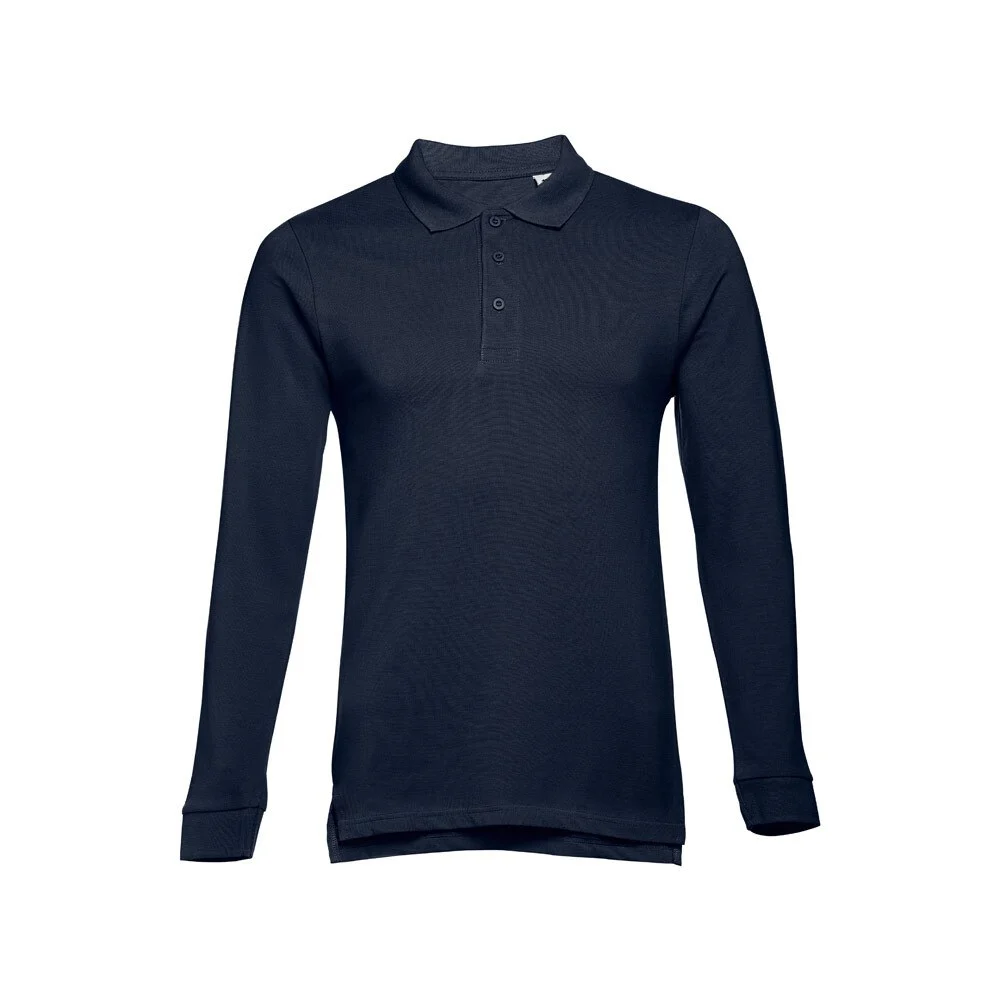 TH Clothes 30141 Polo Lange Mouwen Heren – Blauw