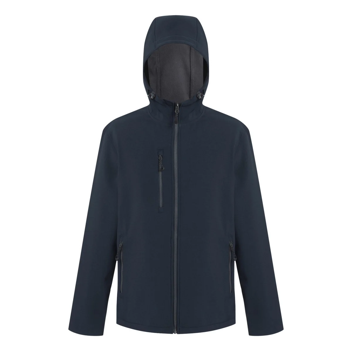 Regatta RGA705 Navigate 2-laags Softshell Jas met Capuchon – Black / Seal Grey