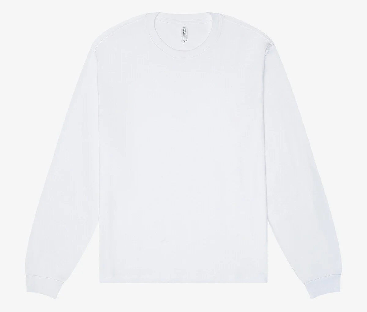 Bella+Canvas BE3511 Heavy T-shirt Lange Mouwen – Wit