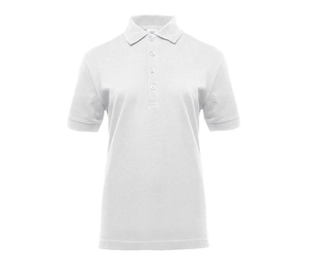 Black&Match BM101 Polo met Contrasterende Knopen Dames – White / White