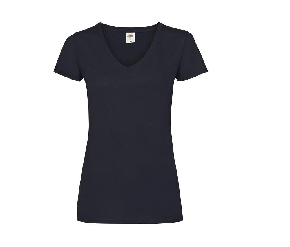 Fruit of the Loom SC601 Valueweight V-hals T-shirt Dames – Deep Navy