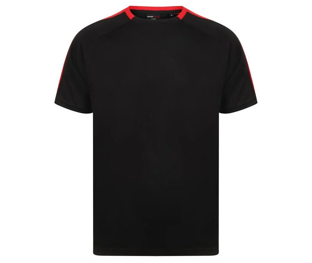 Finden & Hales LV290 Team T-shirt – Black / Red