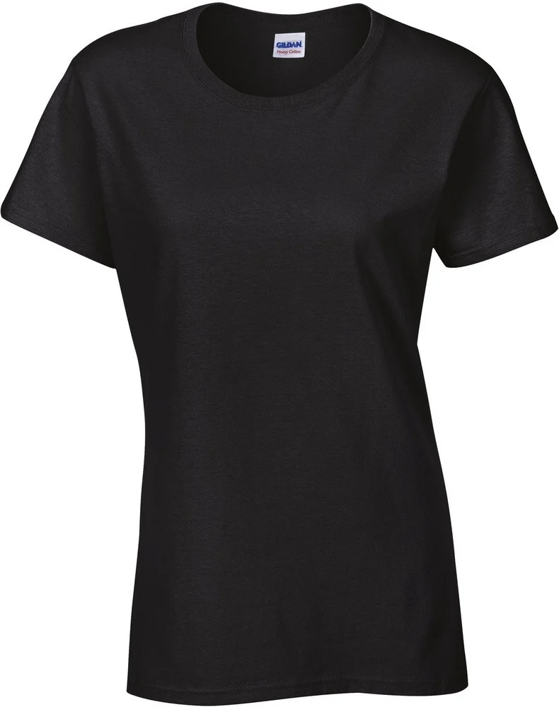 Gildan GI5000L Heavy T-shirt Dames – Zwart/Zwart