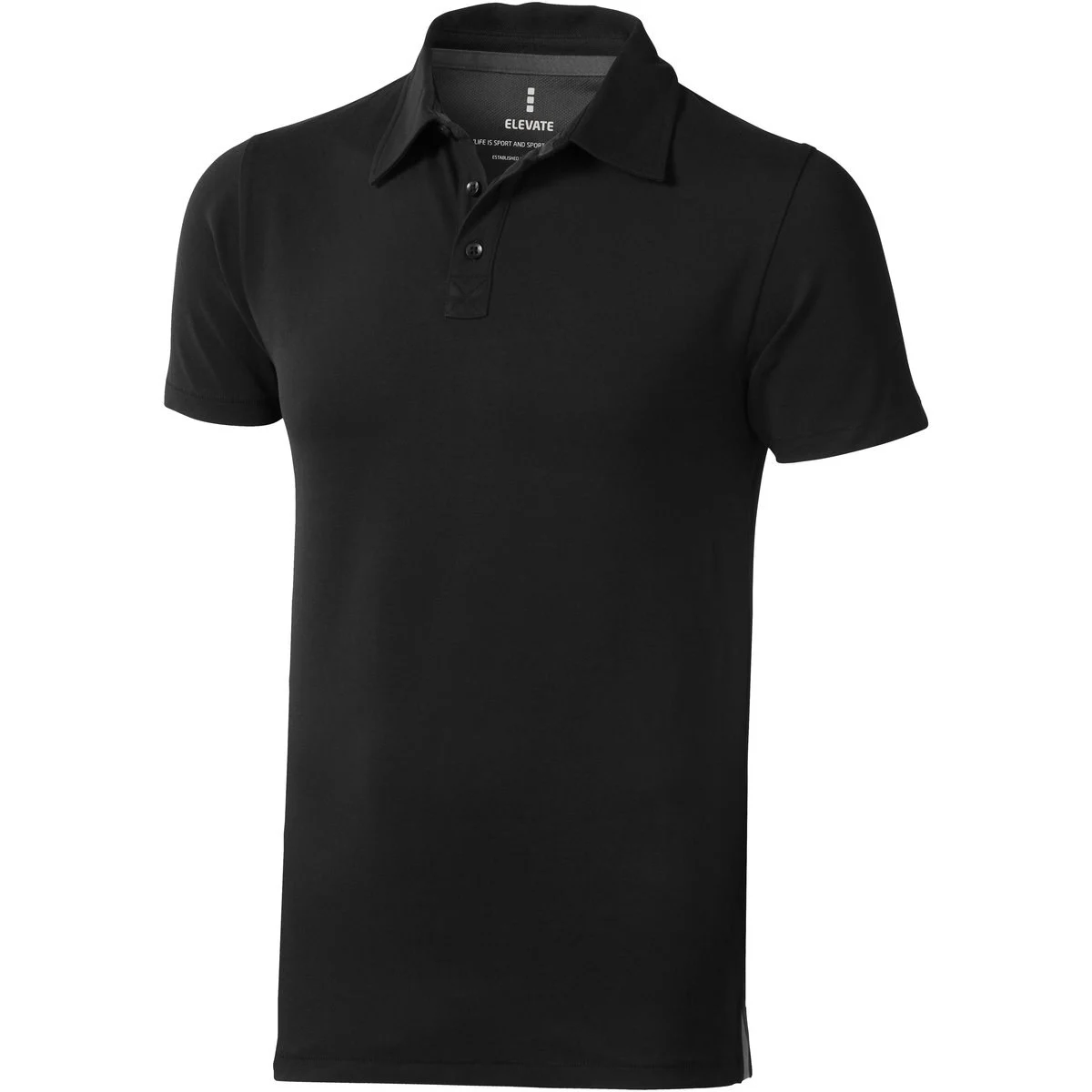Elevate 38084 Markham Stretch Polo Heren – Effen zwart