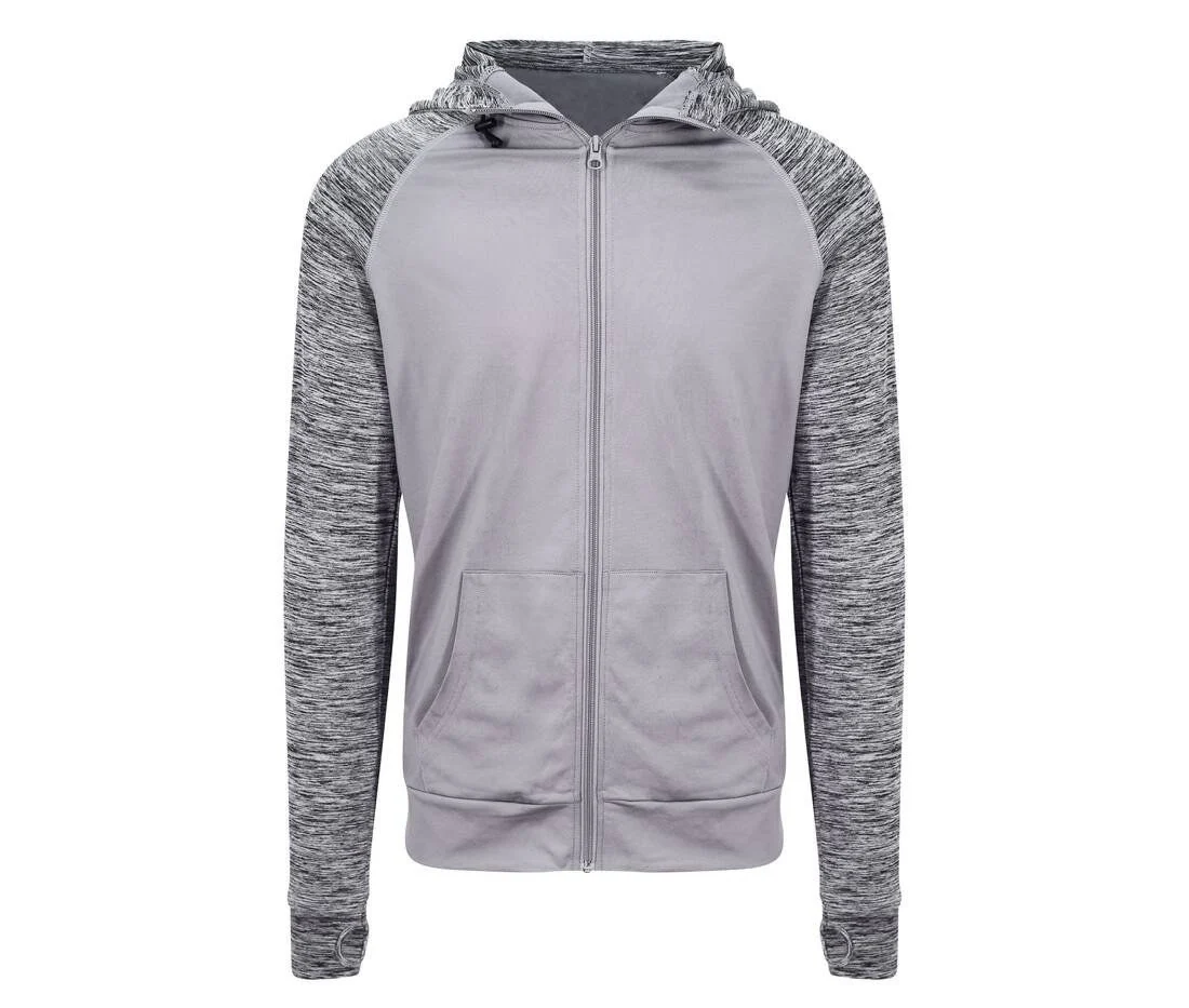 Just Cool JC057 Cool Contrast Zoodie Heren – Grey/Grey Melange