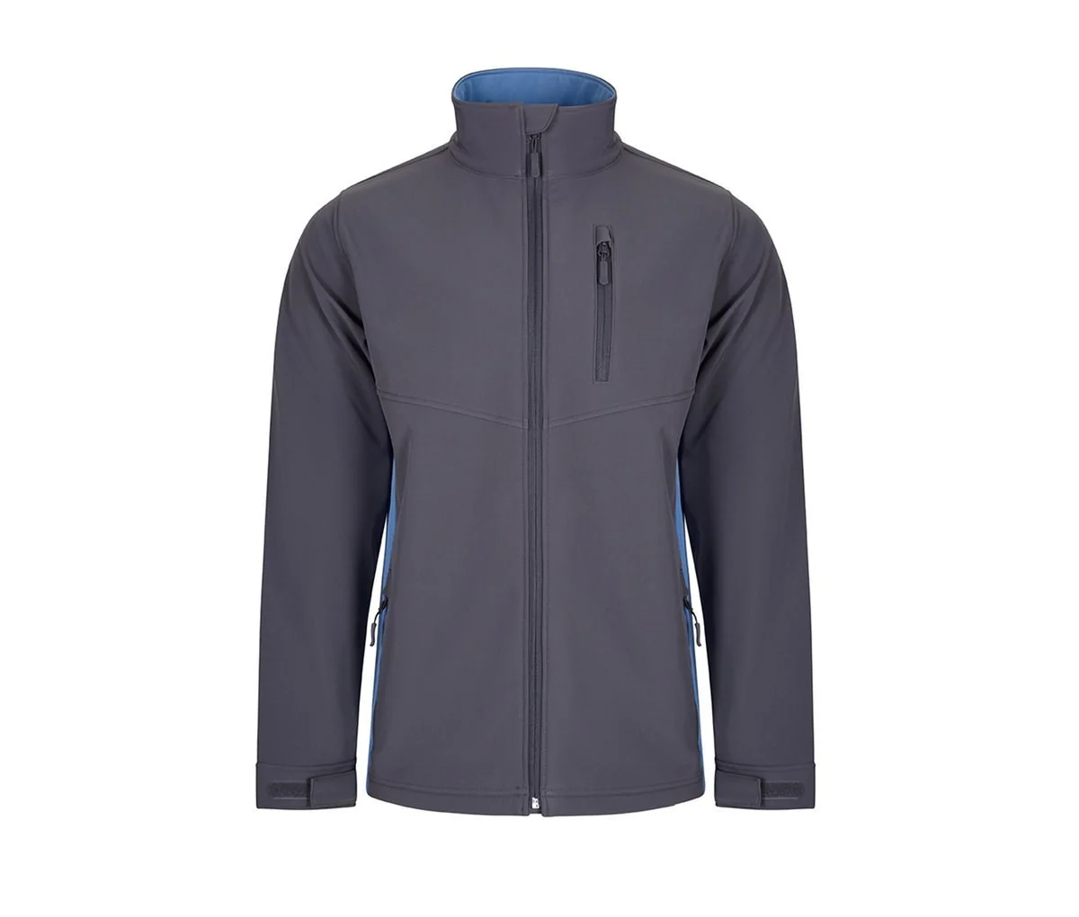 Velilla V1064 Tweekleurige Softshell Jas – Grey / Sky Blue