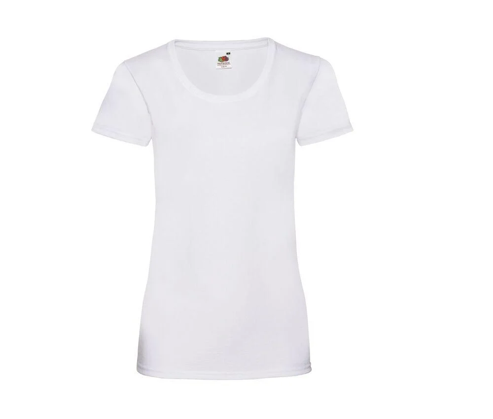 Fruit of the Loom SC600 Valueweight T-shirt Dames – White