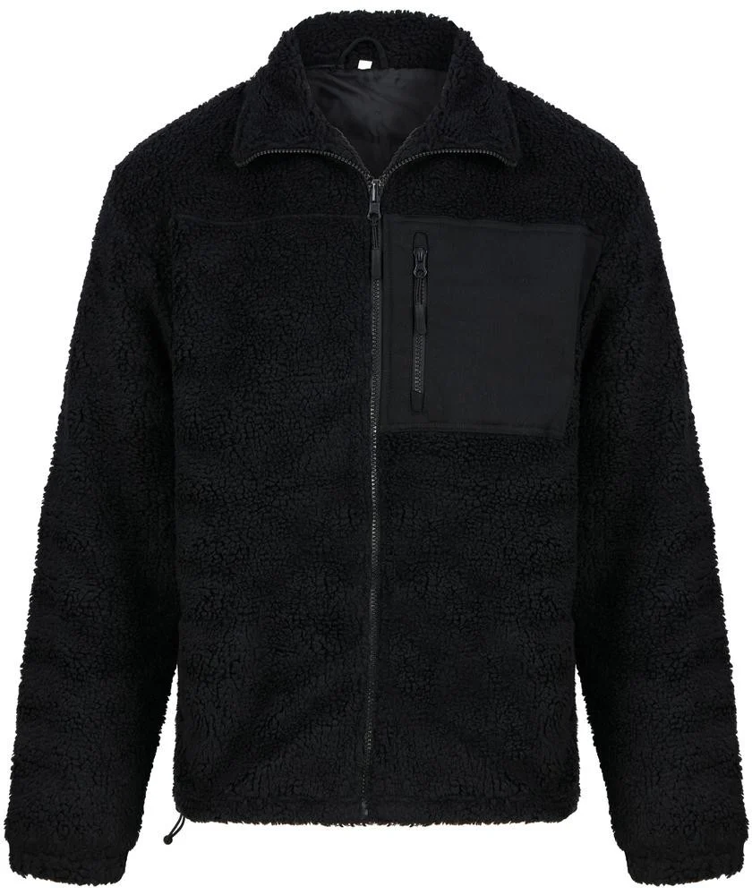 Front Row FR854 Gerecyclede Sherpa Fleecejas – Black