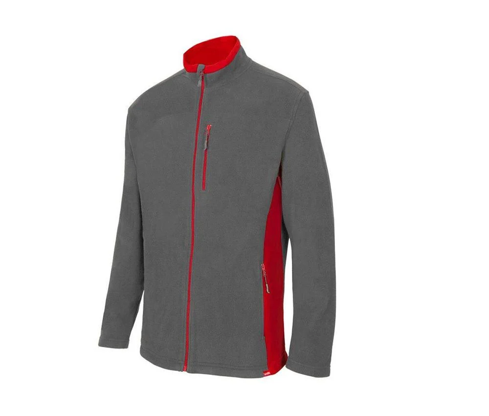 Velilla V1504 Tweekleurige Fleecejas Heren – Grey/Red