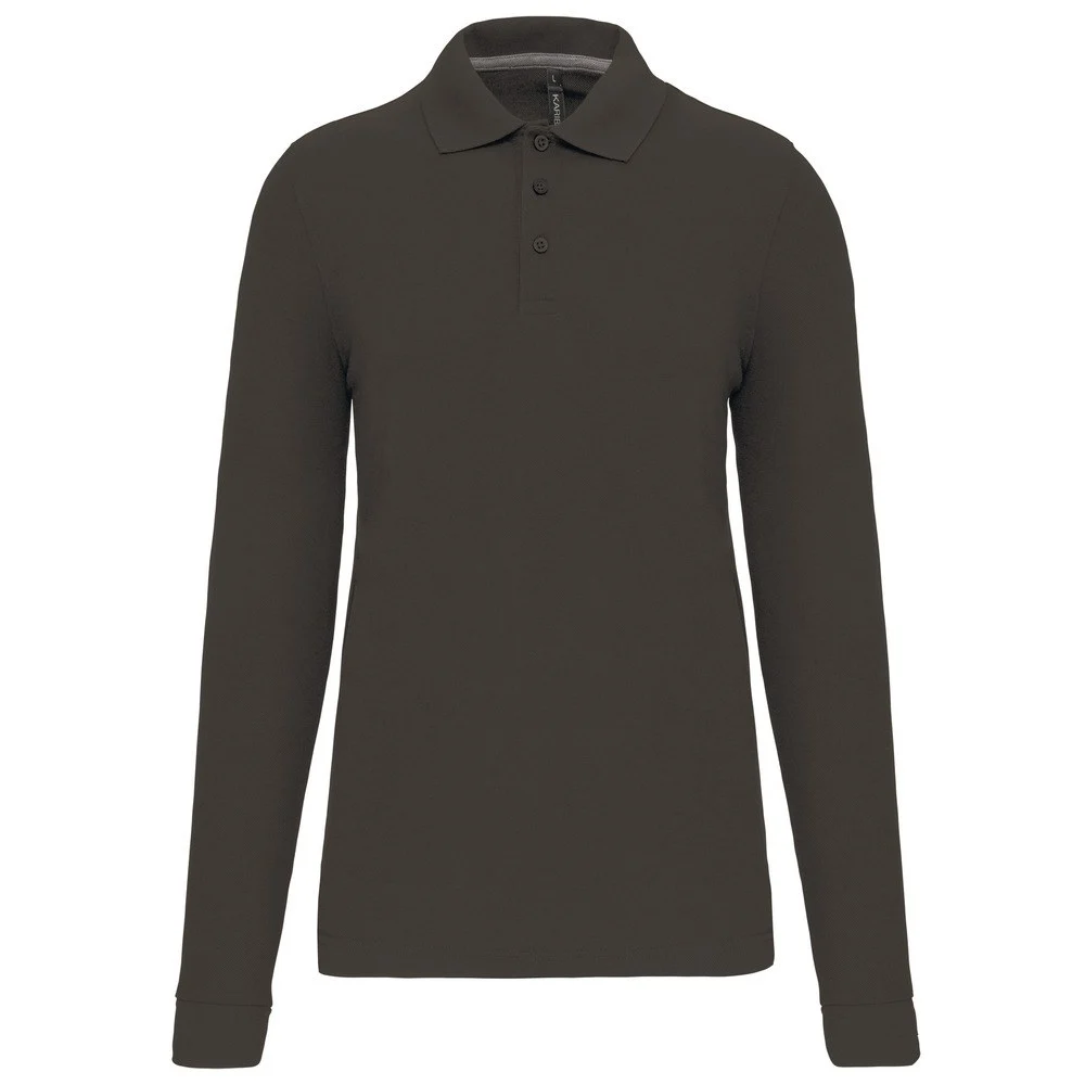 WK. Designed To Work WK276 Polo Lange Mouwen Heren – Donkergrijs