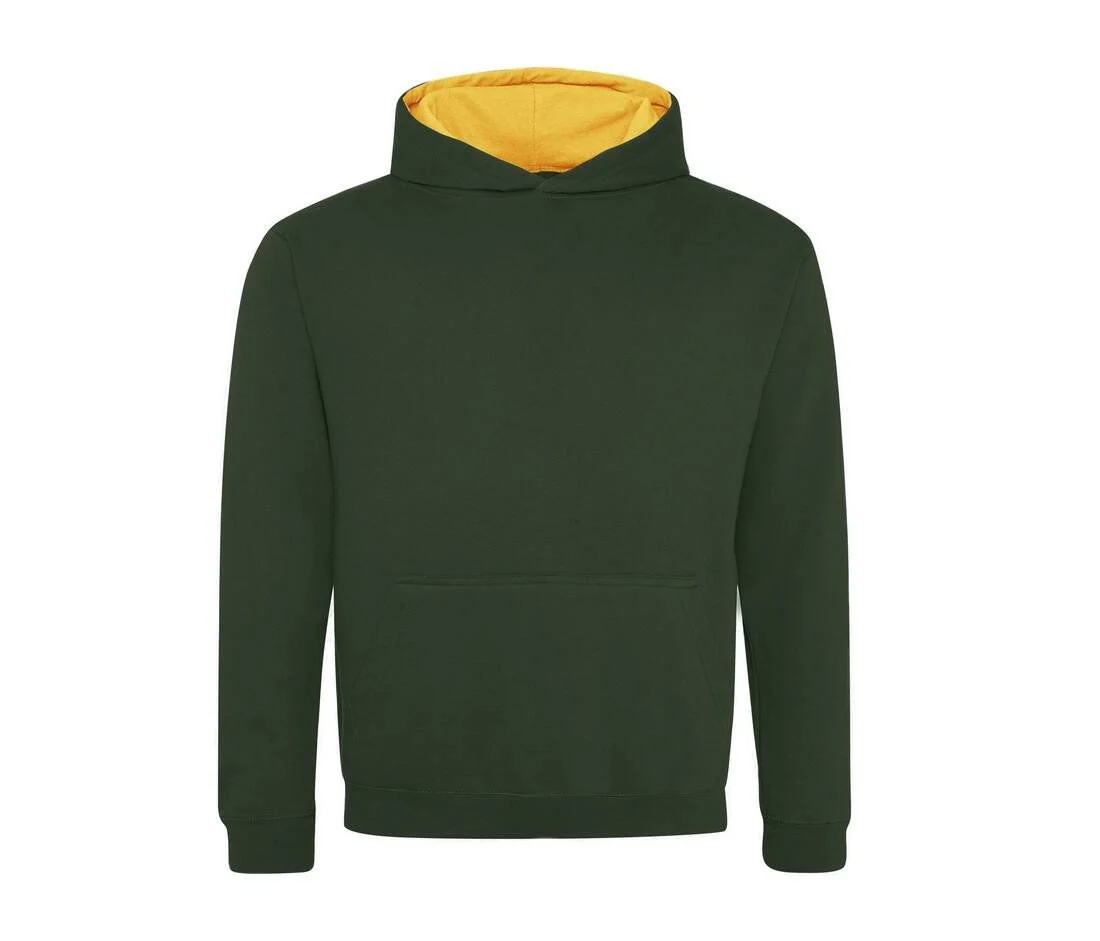 AWDIS JH03J Varsity Kinderhoodie – Forest Green/ Gold